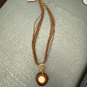 Antica Murrina Brown and Gold Pendant Necklace